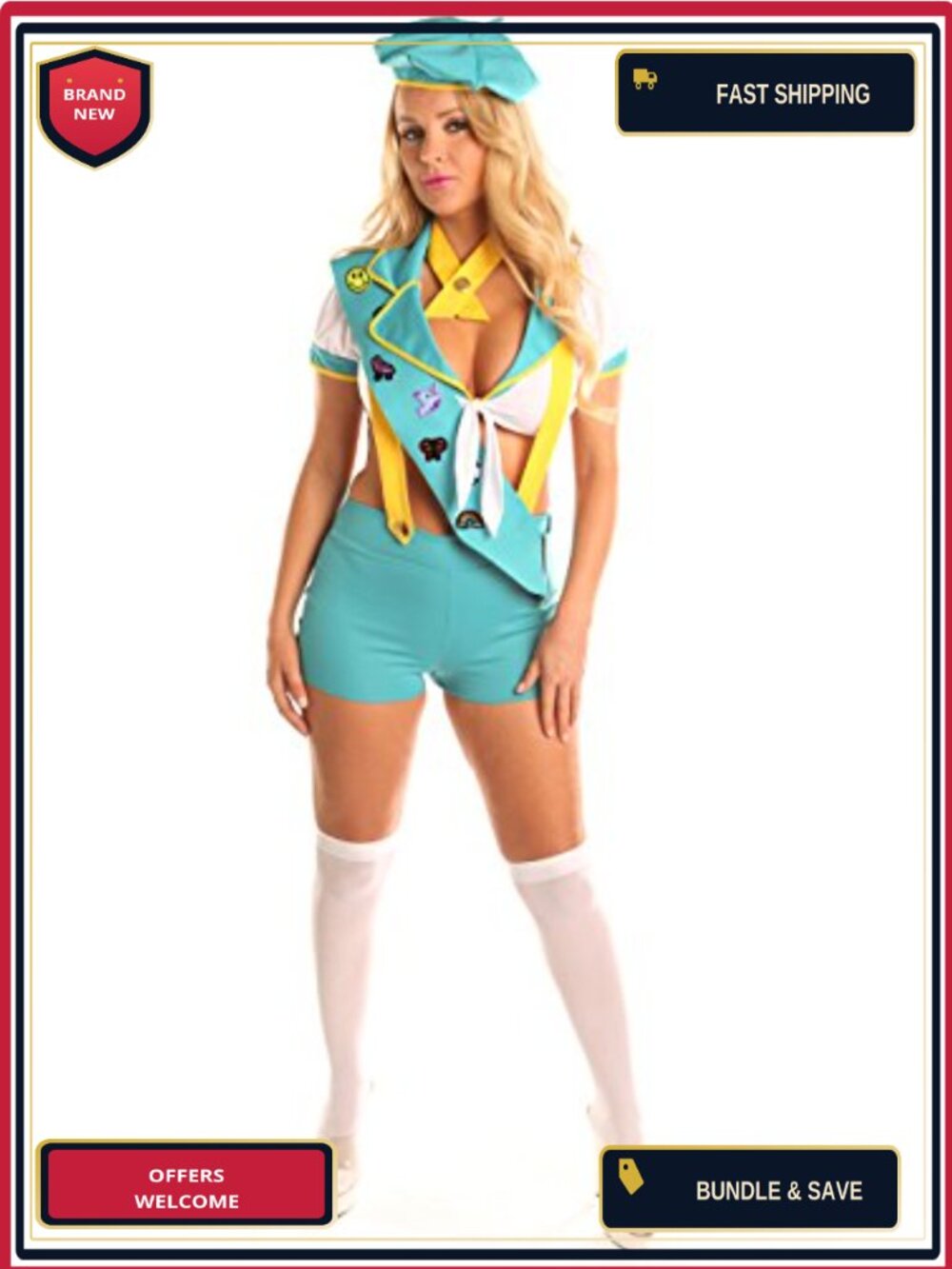 Scout Role Play Costume Set Cosplay Halloween Suit Teen Woman
